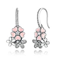 Pink Flower Poetic Daisy fashion jewelry earrings
