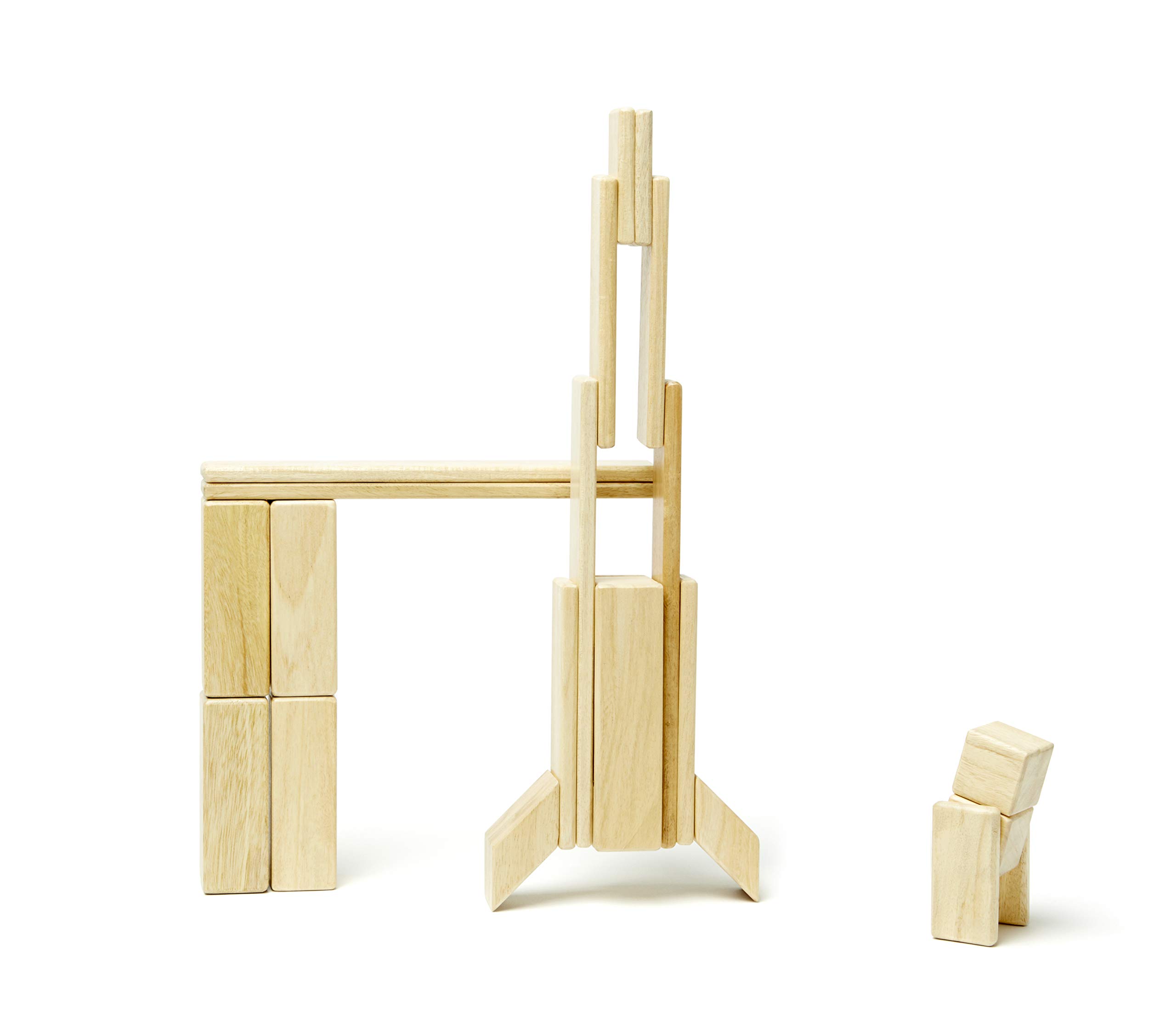 24 Piece Tegu Magnetic Wooden Block Set, Natural