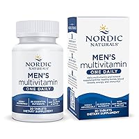 Men’s Multivitamin One Daily - Bone, Energy, & Blood-Vessel Support - Immunity Supplement - 20 Essential Nutrients - 30 Tablets - 30 Servings