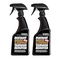 Brass and Copper Tarnish Remover, Powerful Organic Formula That Safely Removes Rust, Stains and Oxidation and Cleans Brick, Glass, Aluminum and More, Made in The USA, 16 oz Spray - 2 Pack