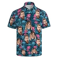 Men's Golf Polo Shirts Hawaiian Polo Shirts for Men Dry Fit Golf Shirt Short Sleeve Print Polo Shirts for Men