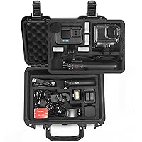 Lekufee Waterproof Hard Case Compatible with Gopro Hero 12/11/10/9/8/Media Mod/Gopro Volta/Creator Edition/Action Camera and Other Accessories(Case Only)