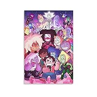 Cartoon Art Posters，Steven Universe And Crystal Gems Poster，Children's Room Wall Art Poster Canvas Wall Art Prints for Wall Decor Room Decor Bedroom Decor Gifts 08x12inch(20x30cm) Unframe-style