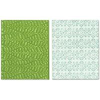 Sizzix Textured Impressions Embossing Folders 2PK - Evergreen & Snow Flowers Set by BasicGrey