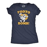 Womens Photo Bomb Funny T Shirts Sarcastic Solar Eclipse Tee for Ladies