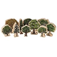 The Freckled FROG-FF472 Trees of All Seasons - Set of 10 - Ages 2+ - Wooden Tree Blocks for Toddlers - Includes Different Tree Species in Winter, Summer, Autumn and Spring - Double-Sided