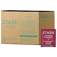 Stash Tea Cranberry Pomegranate Herbal Tea - Naturally Caffeine Free, Non-GMO Project Verified Premium Tea with No Artificial Ingredients, 100 Count (BULK PACKAGING)