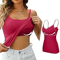 Womens Cami Shirt Adjustable Spaghetti Strap Tank Tops Sexy Square Neck Basic Cute Going Out Crop Blouses