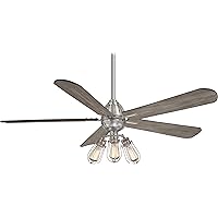 MINKA-AIRE F852L-BN Alva 56 Inch Ceiling Fan with Integrated LED Light and DC Motor in Brushed Nickel Finish
