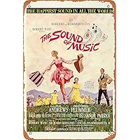 The Sound of Music Movie Poster Retro Metal Sign for Cafe Bar Office Bedroom Home Wall Art Decor Girls and Women Gifts Vintage Tin Sign 12 X 8 inch