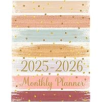 2025-2026 Monthly Planner: Two year Agenda Calendar with Holidays and Inspirational Quotes Elegant large organizer and Schedule 8.5 x 11