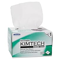 Kimberly-Clark B0013HT2QW– Kimtech Science KimWipes Delicate Task Wipers; 4.4 x 8.4 in. (11.2 x 21.3cm); 1-ply 286 Count