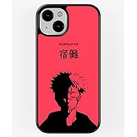 Kaisens Sakuna Inspired Phone Case- Compatible with All iPhone 13/14/15, Pro/Pro Max/Mini- Heavy Duty, Juju Anime- Aluminum/Rubber Protection (iPhone 13) Black