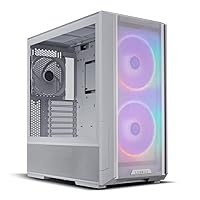 LIAN LI LANCOOL 216 E-ATX PC Case, Airflow Focus RGB Gaming Computer Case with All-Around Mesh Panels, 2x160mm & 1x140mm PWM Fans Pre-Installed and Innovative Rear PCIe Fan Bracket Chassis (White)