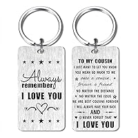 Valentines Day Gifts for Cousins- Cousin Mother's Day Father's Day Birthday Keychain for Women Men