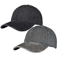 TSSGBL Vintage Cotton Washed Baseball Caps Unstructured Low Profile Adjustable Distressed Dad Hat for Men Women S-M-XXL