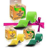Sparthos Tape Color Bundle: Lime Green + Sunny Yellow + Forest Green [16.4 ft Uncut Rolls]