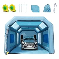 VEVOR 23x13x8.5ft Inflatable Paint Booth, Inflatable Spray Booth, High Powerful 480W+750W Blowers Spray Booth Tent, Car Paint Tent Air Filter System for Car Parking Tent Workstation Motorcycle Garage