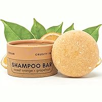 Shampoo Bar | Sweet Orange + Grapefruit | Eco-friendly Shampoo with Travel Container | Natural Salon Quality Shampoo, Zero Waste & Plastic Free