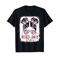 Field Day Vibes Funny Messy Bun Field Day 2023 Girls Student T-Shirt
