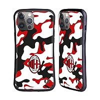 Officially Licensed AC Milan Camouflage Crest Patterns Hybrid Case Compatible with Apple iPhone 14 Pro Max