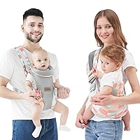 IULONEE 4-in-1 Hands Free Embrace Baby Carrier Ergonomic Infant Kangaroos Sling for Dad Mom + Toddler One-Shoulder Carriers for All Seasons Strap