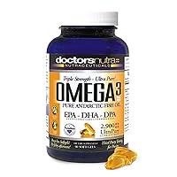 Natural Wild Caught Omega 3 DPA Fish Oil Supplement 2,900 Milligrams Triple Strength Ultra Pure Concentrated, EPA-DPA-DHA, SoftGels - no Fish Burps - 30 Servings