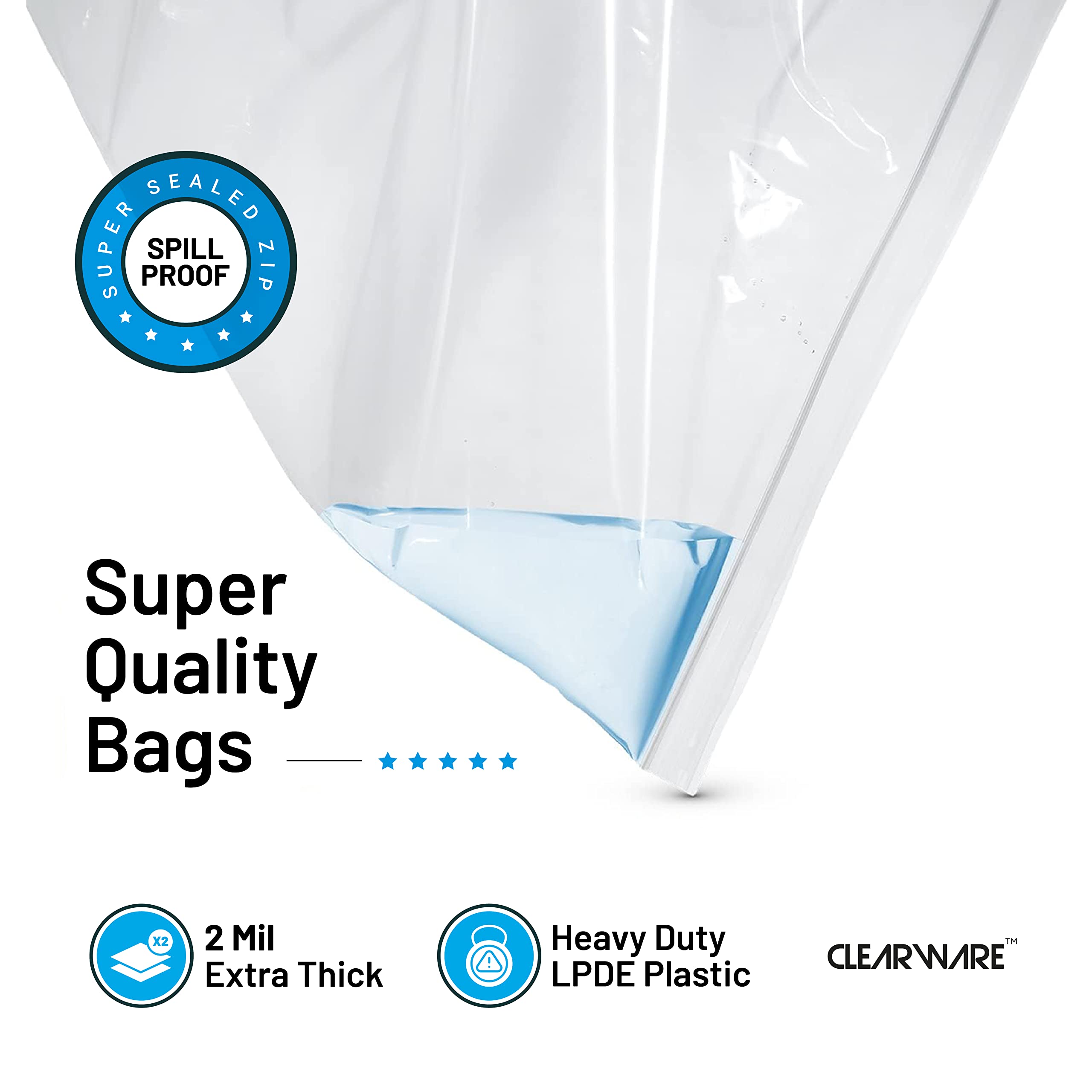 Reusable Food Storage Bags Freezer & Dishwasher Safe 6 Pack Food Sandwich  Bags Resealable Plastic Bags Use As Leakproof Clear Lunch Box Ice Pack –  Clear-Handbags.com