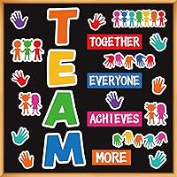 Team Bulletin Board Decoration Set Welcome Classroom Bulletin Board Cutouts for Party School Classroom Door Welcome Bulletin Board Craft Home Wall (Team)