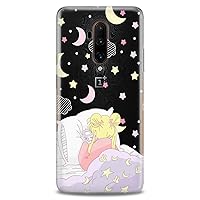 TPU Case Compatible for OnePlus 10T 9 Pro 8T 7T 6T N10 200 5G 5T 7 Pro Nord 2 Slim fit Moon Women Aesthetic Flexible Silicone Print Cute Elegant Girls Design Tenderness Cute Soft Clear Dreamy