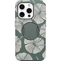 OtterBox iPhone 15 Pro (Only) OtterGrip Symmetry Series Case - ISLAND GETAWAY (Green), built-in grip, sleek case, snaps to MagSafe, raised edges protect camera & screen