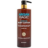 Hydrating Body Lotion with Argan Oil & Shea Butter for Dry Skin - Nourishes Skin, Restores Moisture, Smooths & Softens | Non-Greasy Formula | Paraben Free (32 oz)