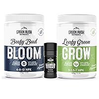 All-in-one Organic Trio Bundle - Leafy Green Grow - Beefy Bud Bloom - Seaweed Extract Kelp Meal for Plants - Water Soluble Nutrients