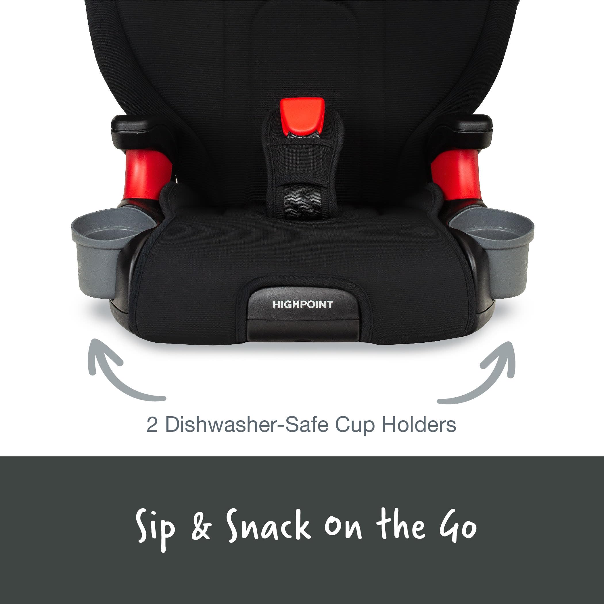 Britax Highpoint Backless Belt-Positioning Booster Seat, SafeWash Black Ombre