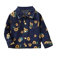 Child Kids Toddler Infant Baby Boys Girls Long Sleeve Denim Jacket Coats Outer Outwear Boys Toddlers Winter Coats