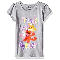 Sesame Street Girls' Toddler Friends 4 Ever Group Short Sleeve T-Shirt