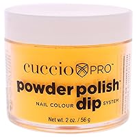 Cuccio Colour Powder Nail Polish - Lacquer For Manicure And Pedicure - Highly Pigmented Powder That Is Finely Milled - Durable Finish, Flawless Rich Color - Easy To Apply - Neon Tangerine - 1.6 Oz