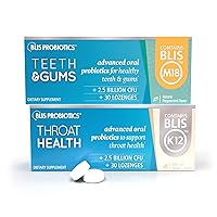 ThroatHealth with BLIS K12 + Teeth&Gums with BLIS M18 for Complete Oral probiotic Health