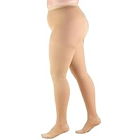 Truform 20-30 mmHg Compression Pantyhose, Plus Size Women's Support Tights Hosiery, Beige, Tall