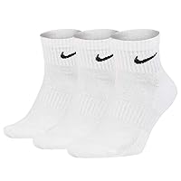 Nike 3P Everyday Cushion Quarter Socks - white/ black