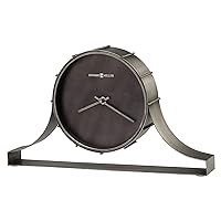 Howard Miller Grand Beach Mantel Clock 547-610 – Aged Silver Finish, Bent Iron Tambour Metal Frame, Machined Steel Dial, Antique Home Décor, Quartz Movement