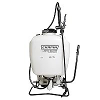 Chapin 60114 Made in USA 4-Gallon Backpack Sprayer with 3-Stage Filtration System Pump Pressured Sprayer, for Spraying Plants, Garden Watering, Lawns, Weeds and Pests, Translucent White