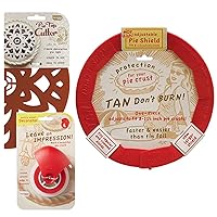 Talisman Designs Adjustable Pie Shield & Talisman Designs Pastry Wheel Pie Crust Decorator & Talisman Designs Pie Top Cutter