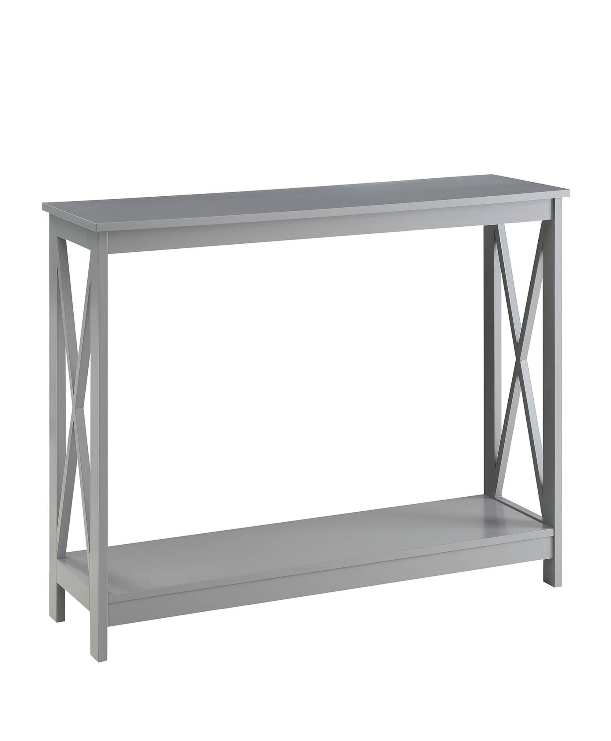 Convenience Concepts Oxford Console Table with Shelf, Gray