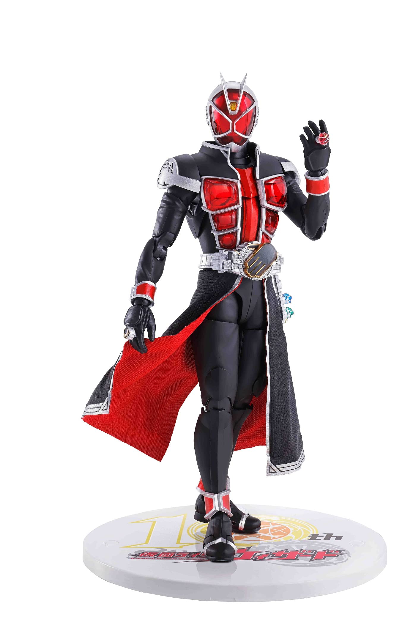 S.H. Figuarts (True Bone Carving Method) Kamen Rider Wizard Flame Style 10th Anniversary Version, Approx. 5.7 inches (145 mm), ABS & PVC & Cloth, Painted Action Figure