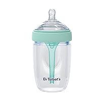 Dr. Talbot's Silicone Anti-Colic Bottle - Self-Sterilizing Baby Bottle for Newborns - 8 oz - Aqua