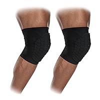 McDavid Hex Pads for Knees, Elbows & Shins, Moisture Wicking with HEX Technology, Black, Adult, L