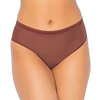 Curvy Couture Women's Plus Size Brief Panties in Smooth, Mesh and Lace, Available in Multi Packs