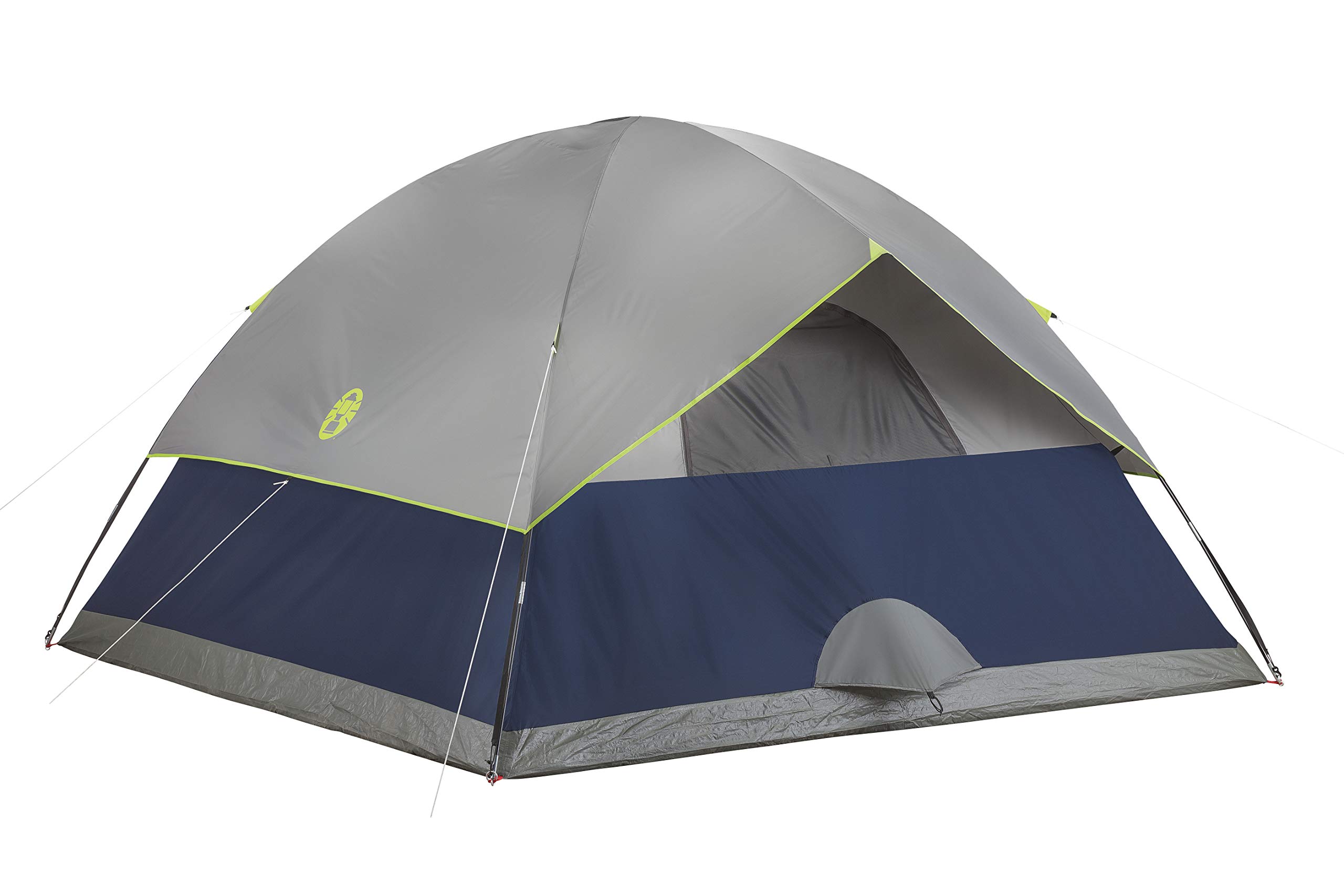 Coleman Sundome Camping Tent, 2/3/4/6 Person Dome Tent with Easy Setup, Included Rainfly and WeatherTec Floor to Block Out Water, 2 Windows and 1 Ground Vent for Air Flow with Charging E-Port Flap