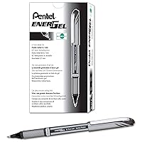 Pentel® EnerGel™ NV Liquid Gel Pens, Medium Point, 0.7 mm, 54% Recycled, Black Ink, Pack Of 12 Pens